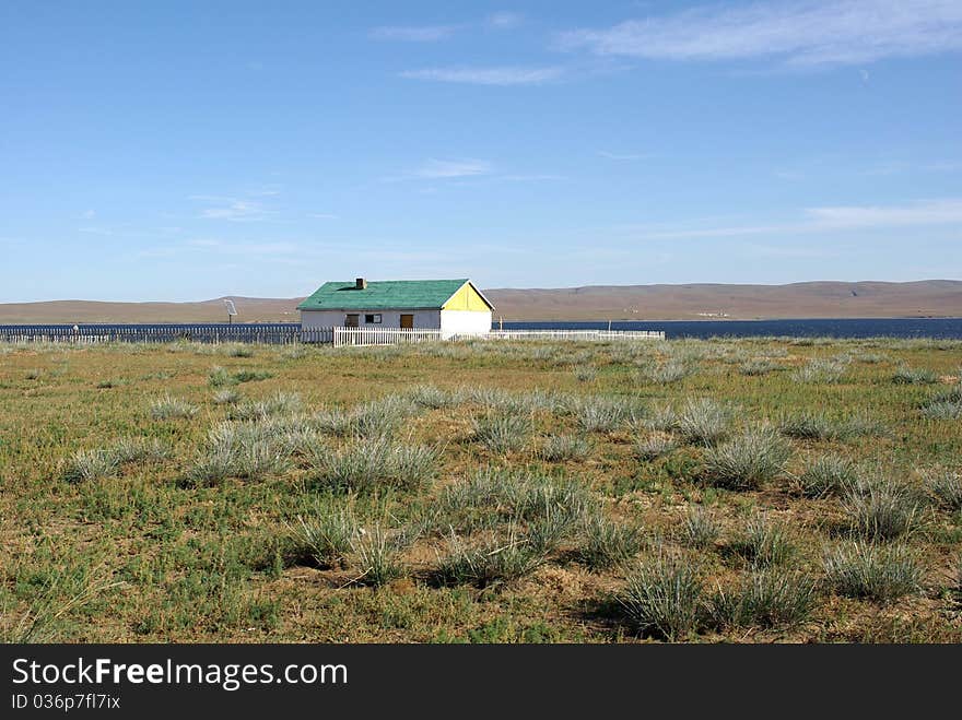 A traditional house in Mongolia, in Asia