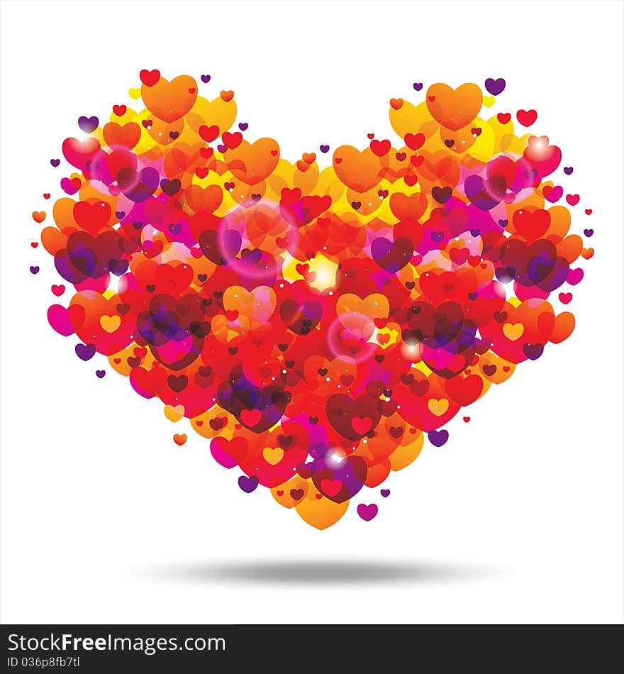 Cute colorful valentine's background.