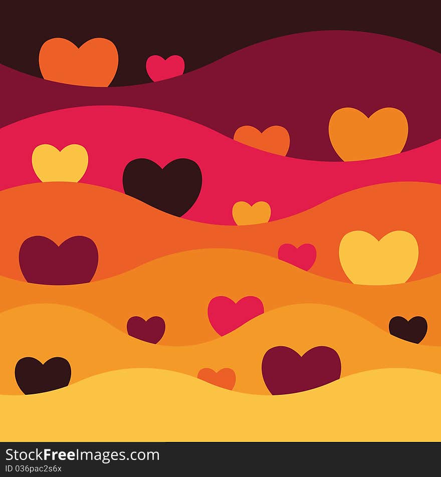 Abstract valentine's background. colorful hearts.