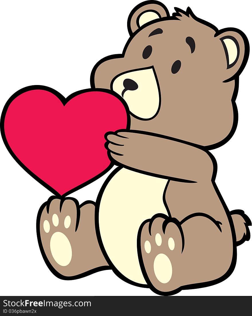 Teddy bear holding heart, suitable for valentine's day. Teddy bear holding heart, suitable for valentine's day