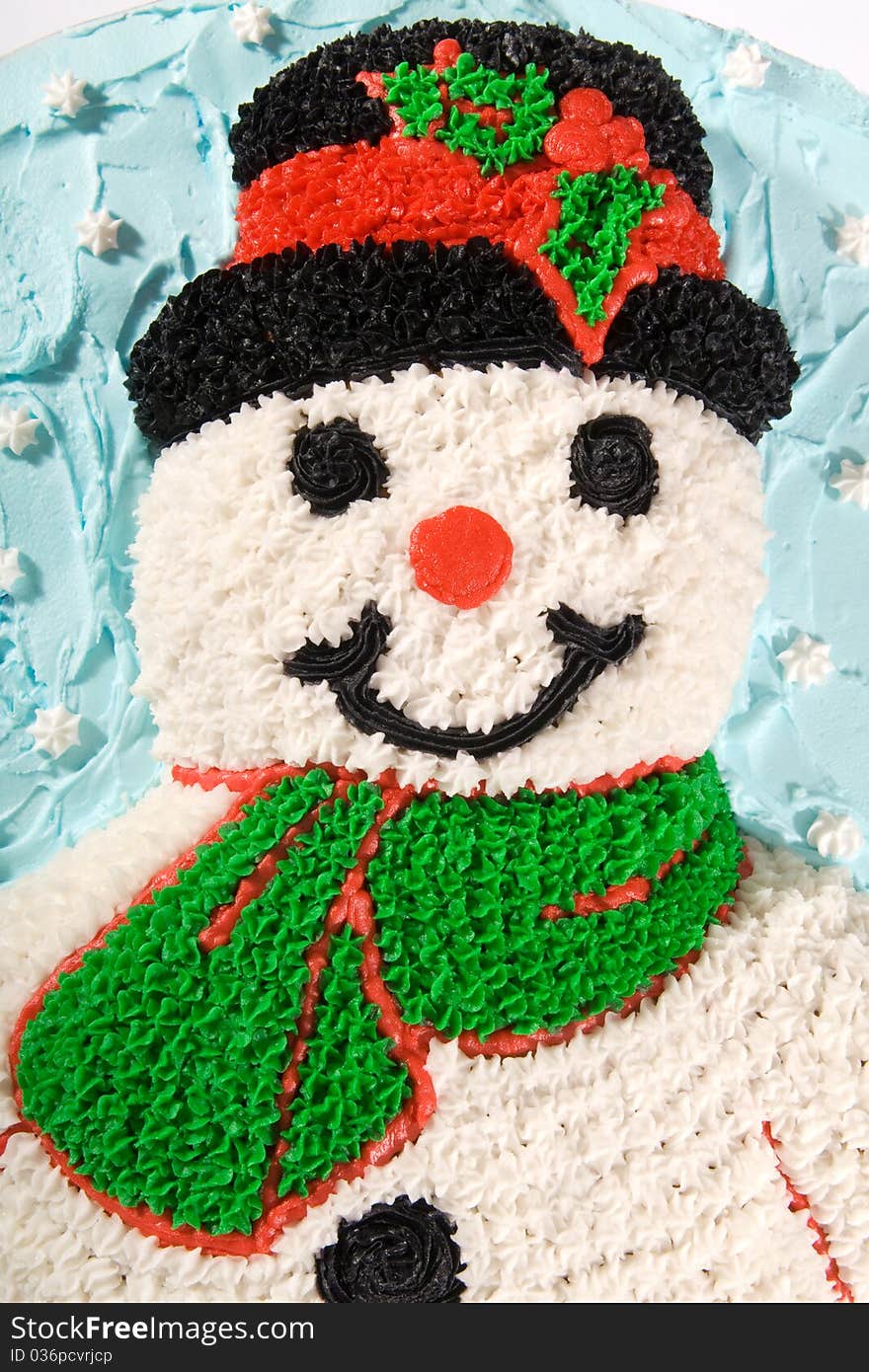 Snowman Cake on White