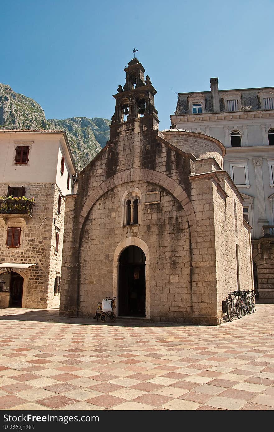 A church in Kotor, Montenegro. A church in Kotor, Montenegro