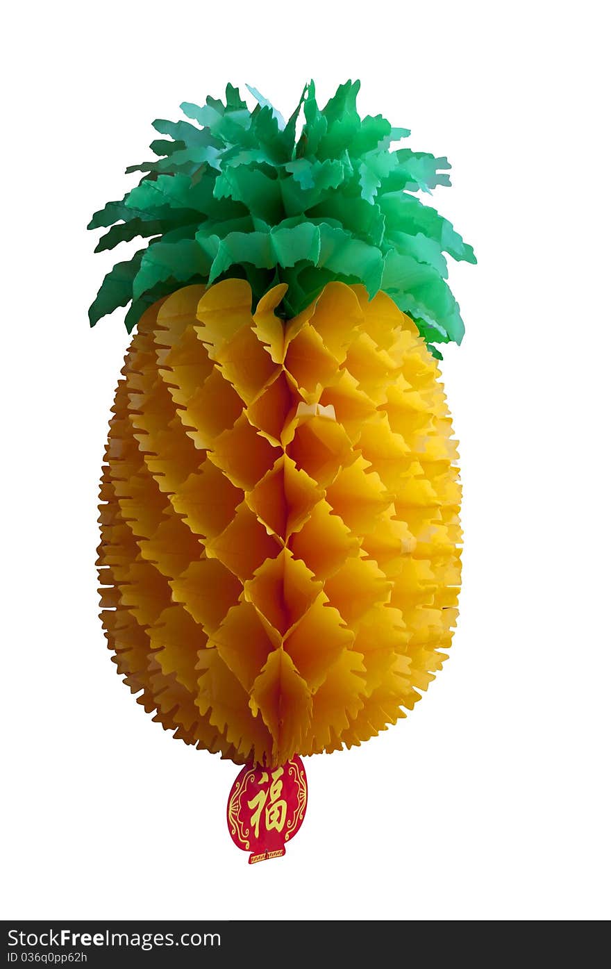 One pineapple on white background