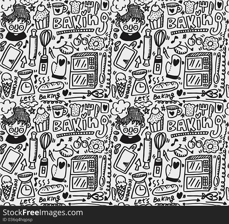 Seamless Baking Pattern