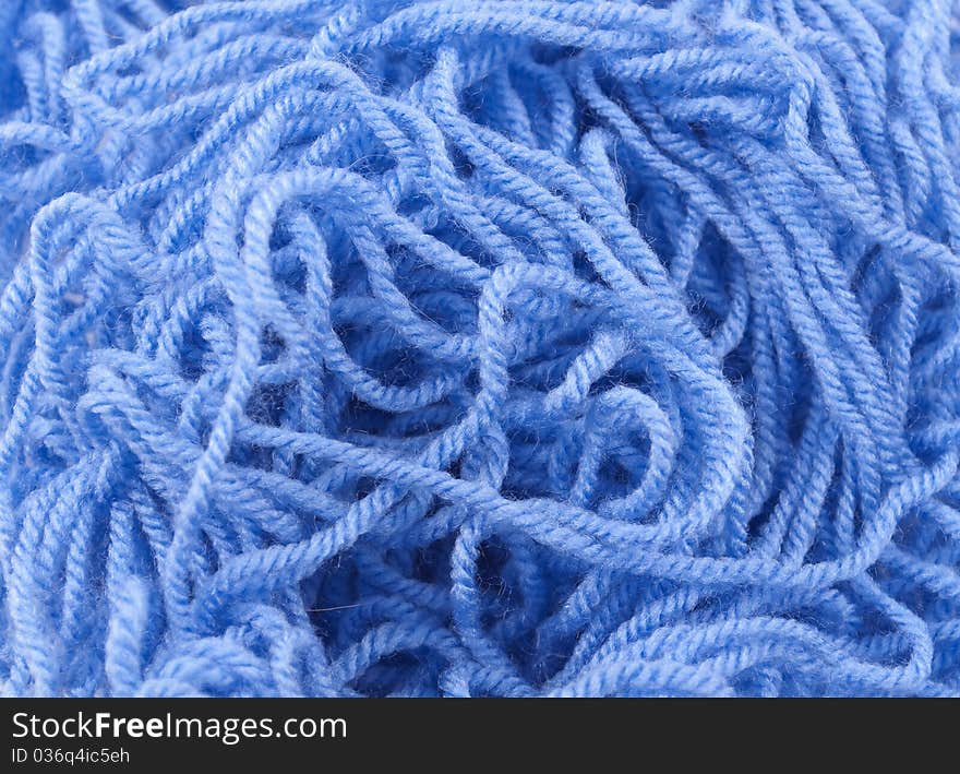 Blue yarn closeup, great for a background