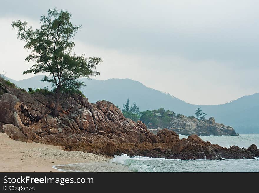 Clifstones on the island Kophangan Thailand. Clifstones on the island Kophangan Thailand