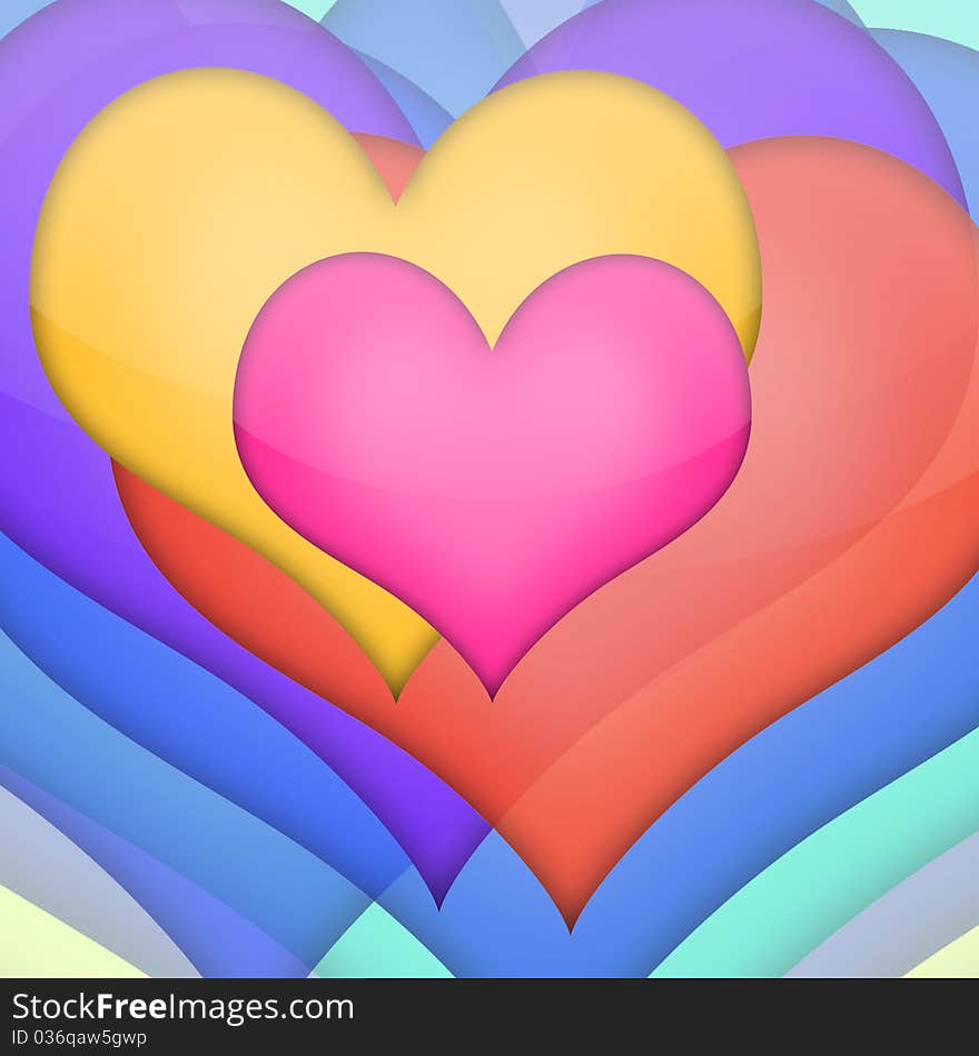 Love vector  in colorful