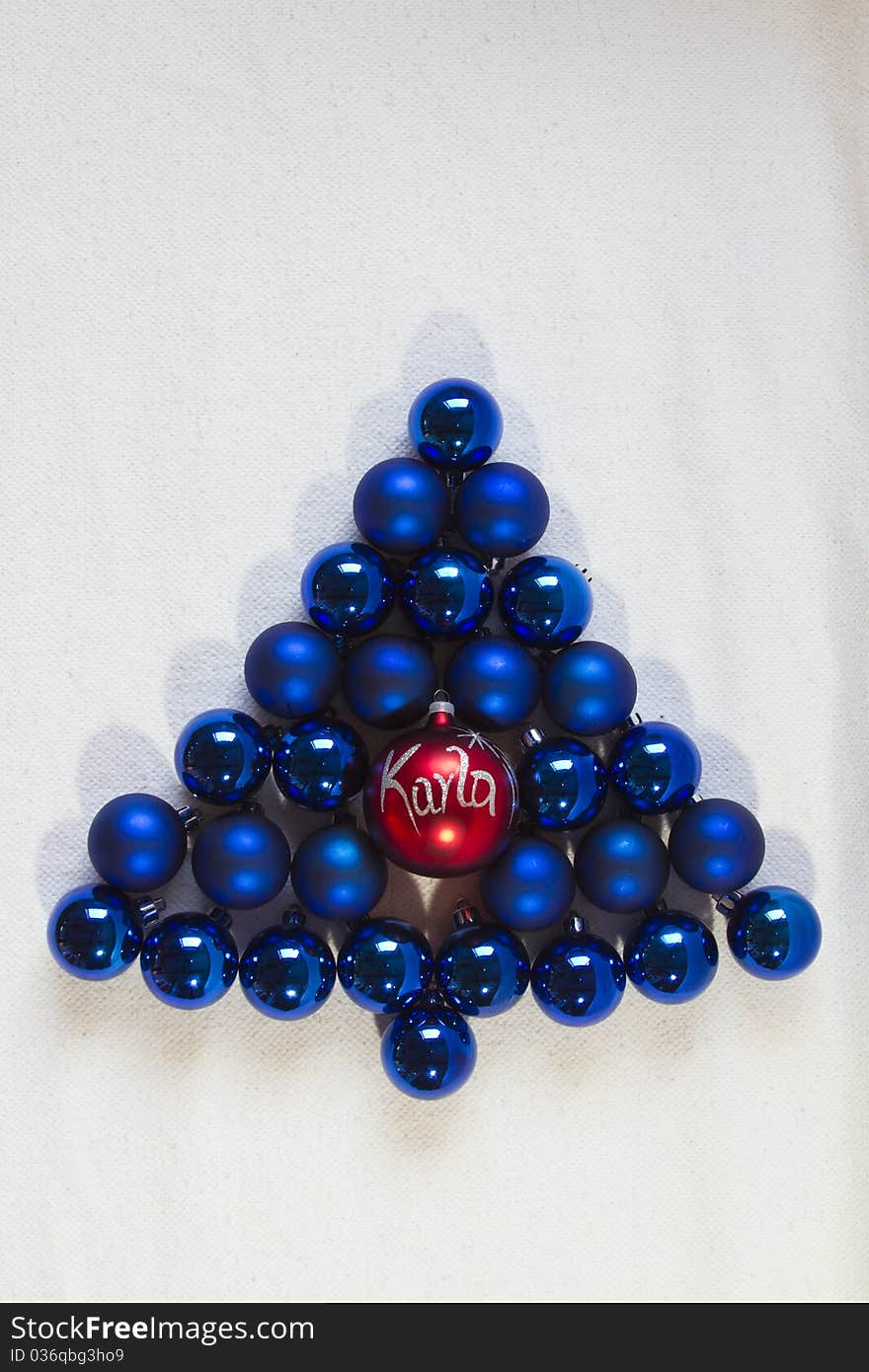 Tree made from Christamas ball. Tree made from Christamas ball