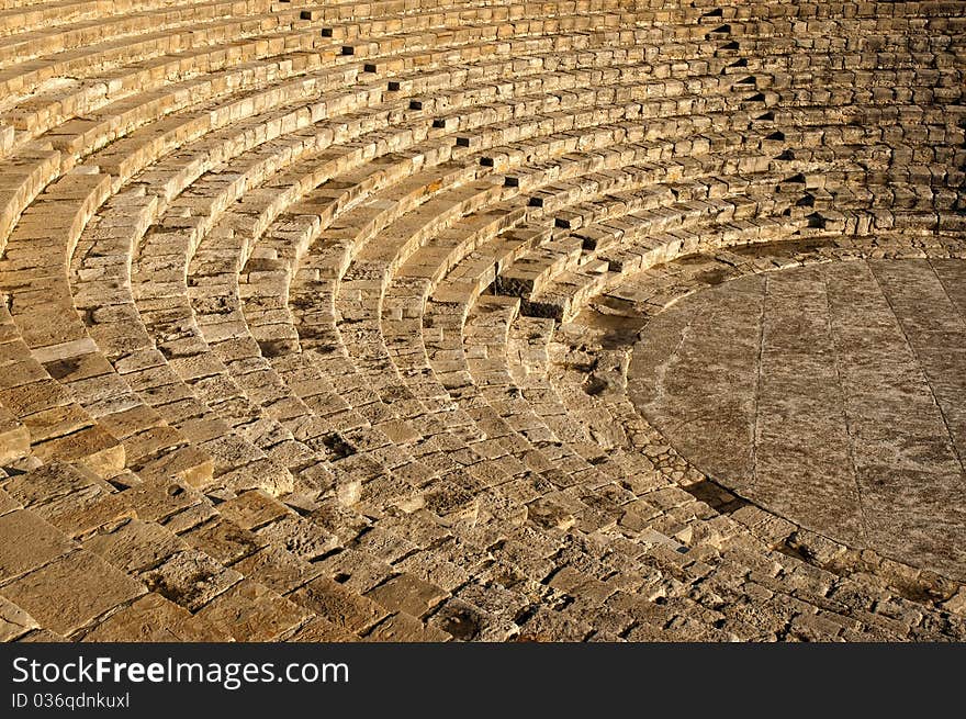 The fragment of ancient theatre Amphitheatre. Cyprus