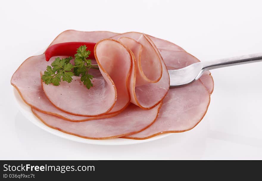 Very tasty and fresh sliced ham