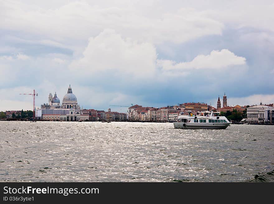 Panoramic view at the lagoon in Venice, Italy