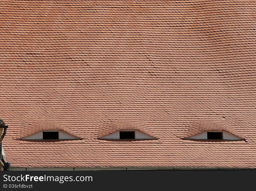 Composition of an old roof top in Sibiu - Romania. Composition of an old roof top in Sibiu - Romania