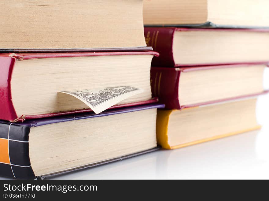 Old Books On White Background.