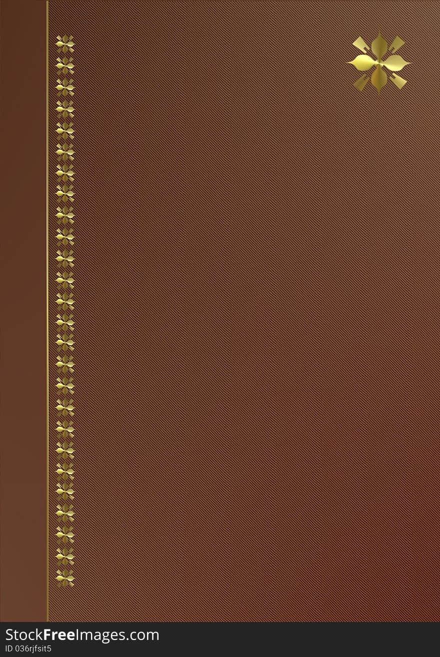 The Book Cover, Brown And Gold