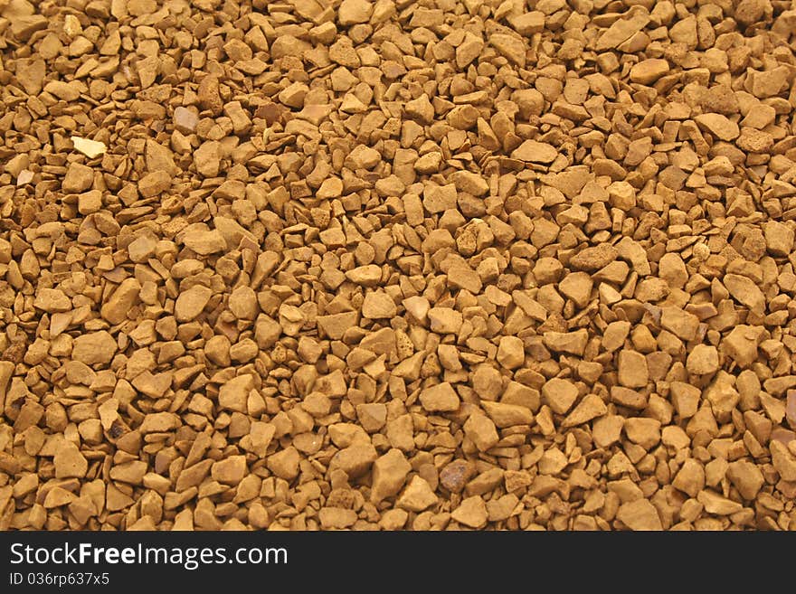 Brown background of the instant coffee