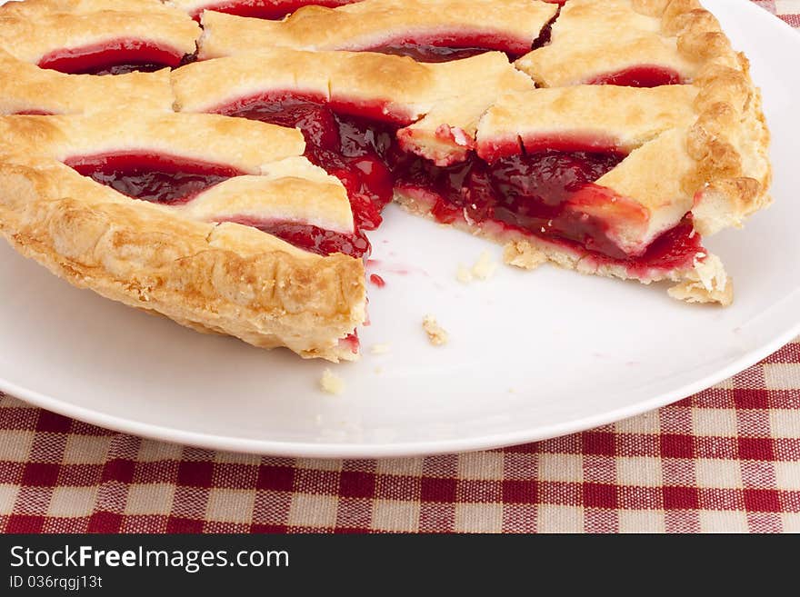 American pie cherry filling - a traditional dessert.