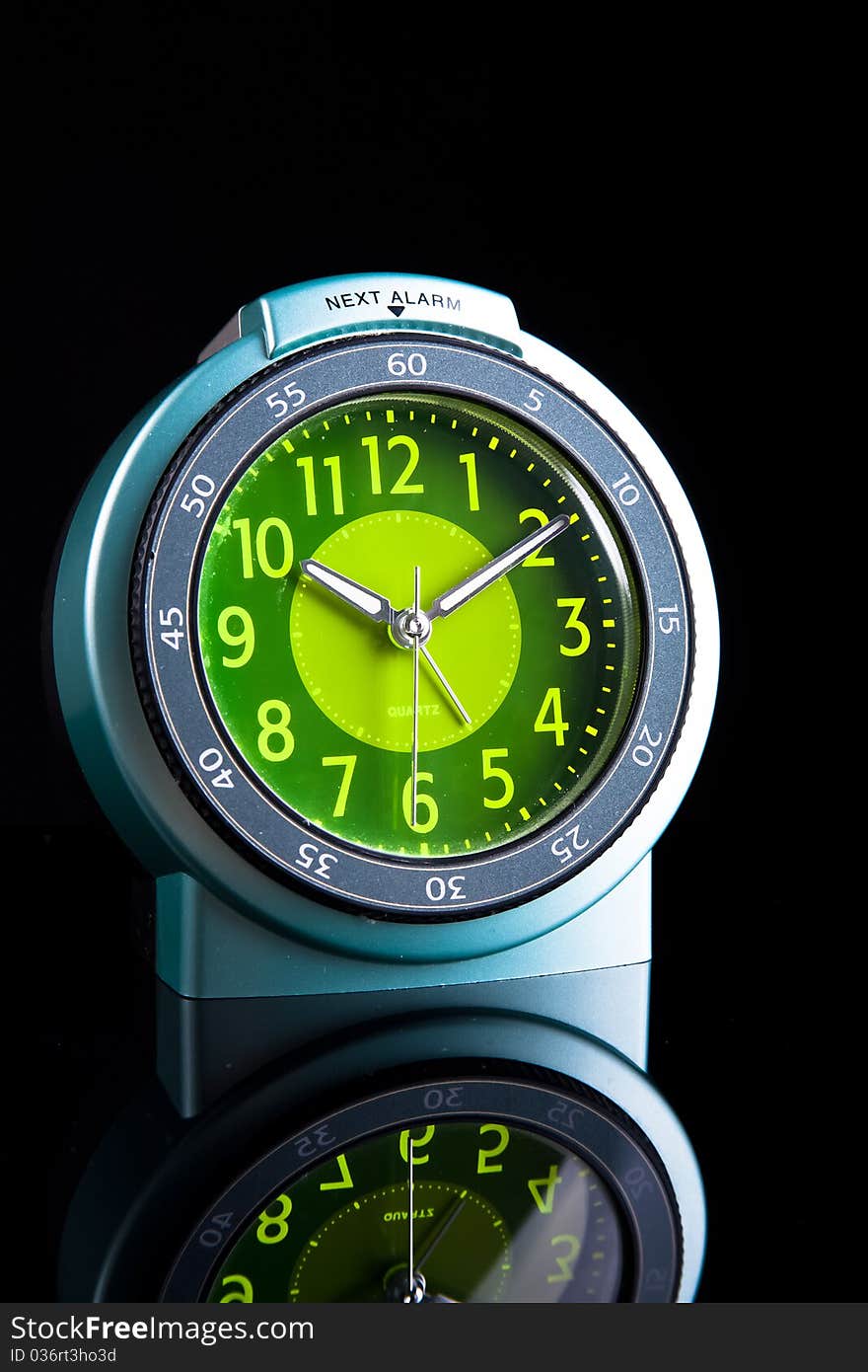 Green - blue alarm clock