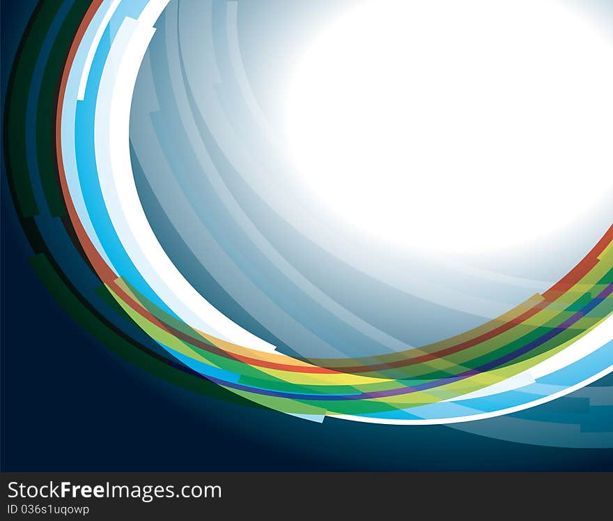 Abstract background with curved stripes