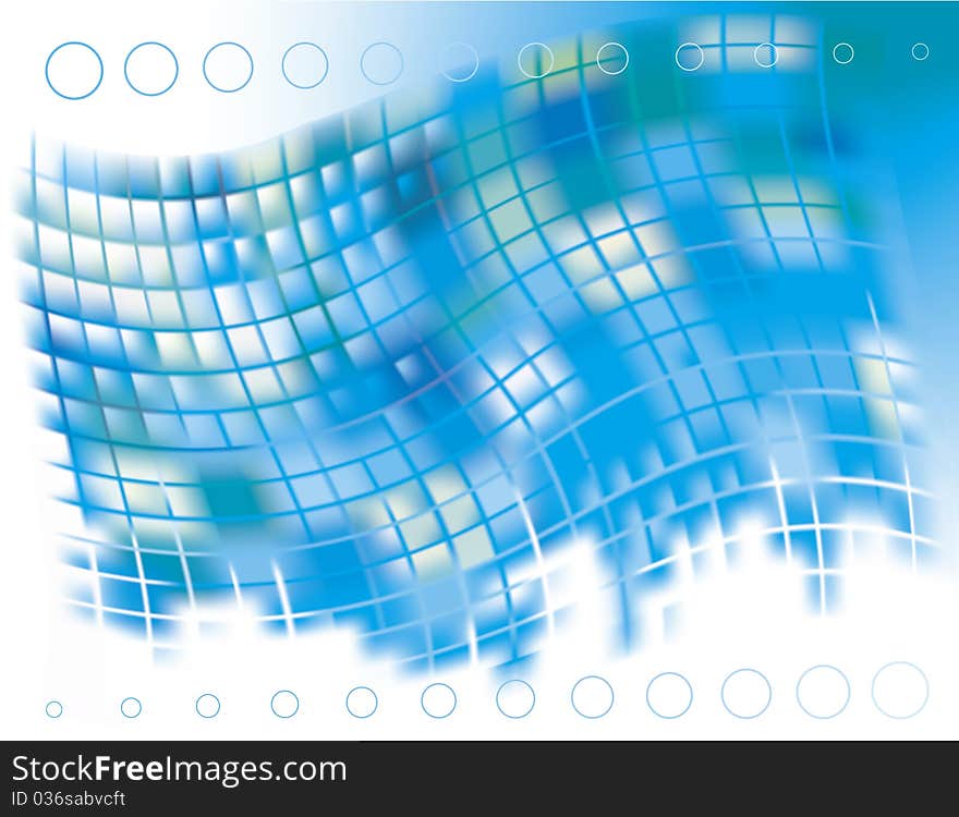 Abstract vector background  of blue squares