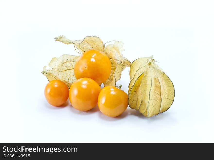 Physalis fruit isolated on white