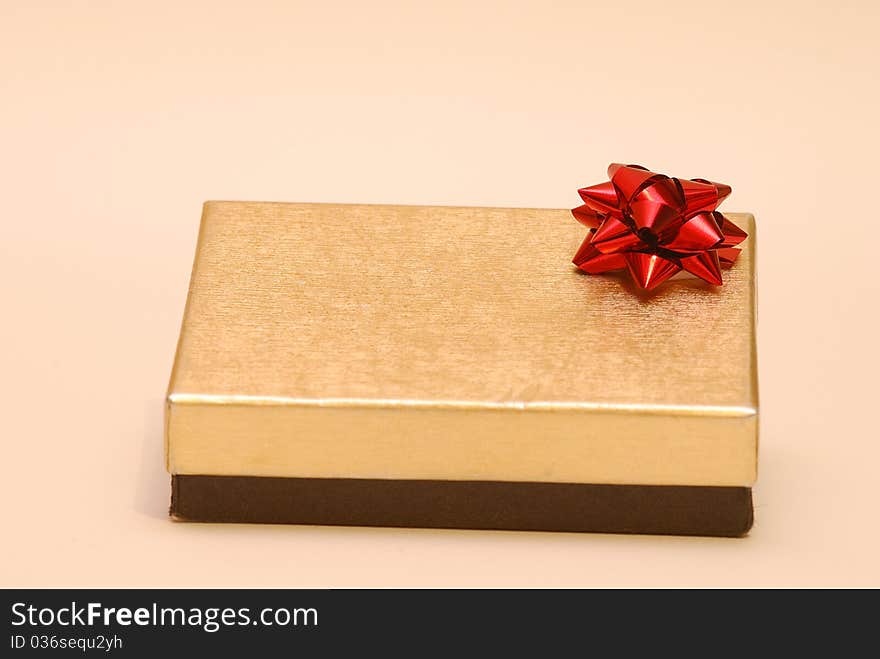 A gift with a red bow