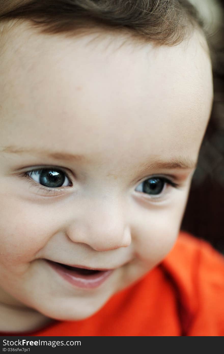 Cute beautiful little boy smiling. Cute beautiful little boy smiling.