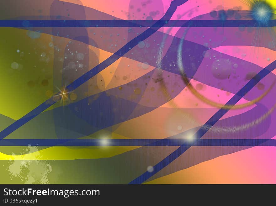 Colored background with disorderly purple stripes and bright points. Colored background with disorderly purple stripes and bright points