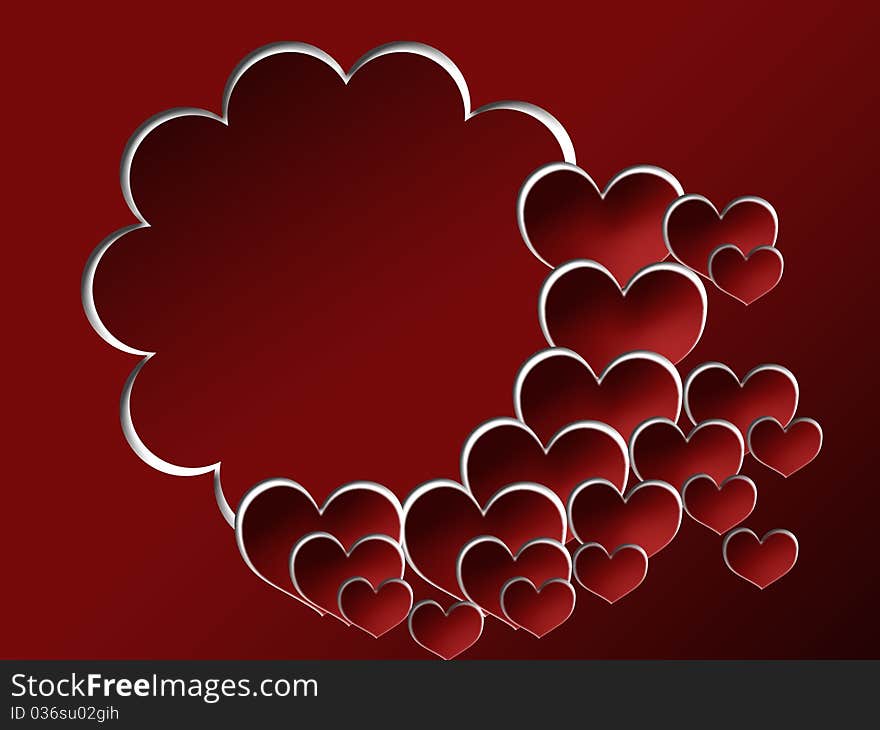 Valentine s background with photo frame