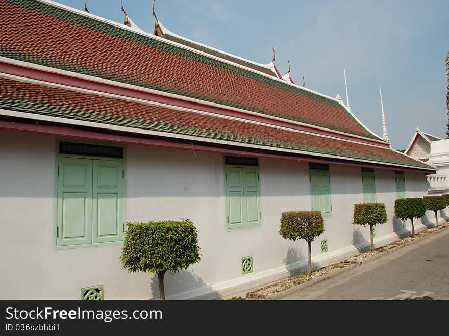 Roof of tample in Bangkok, Thailand. Roof of tample in Bangkok, Thailand