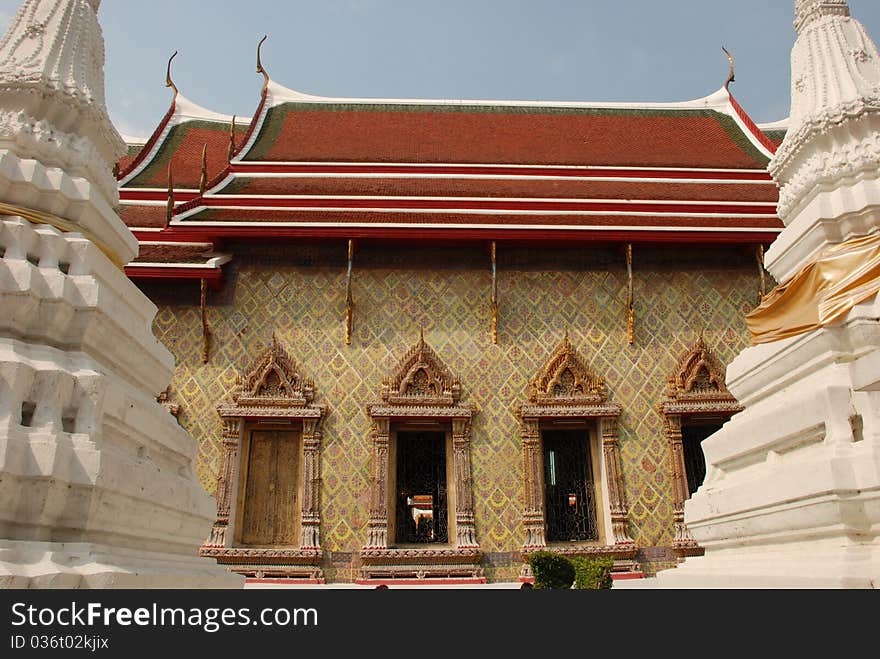 Roof of tample in Bangkok, Thailand. Roof of tample in Bangkok, Thailand