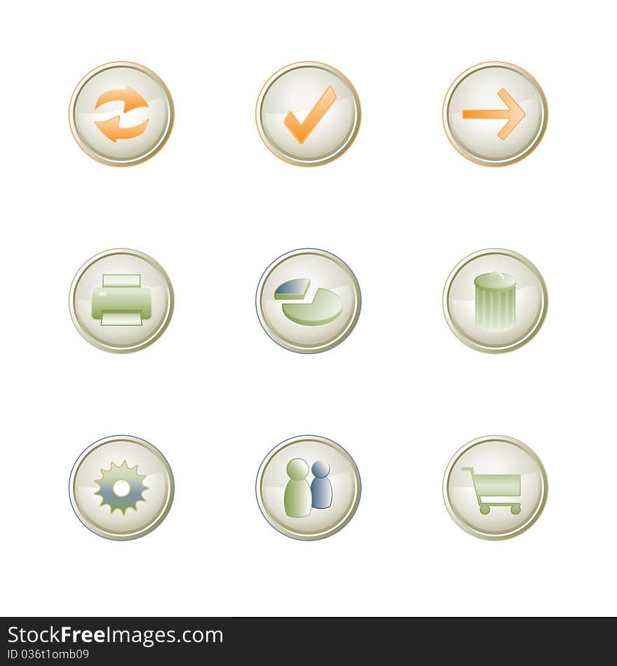 Vector illustration of different Website and Internet icons. Vector illustration of different Website and Internet icons