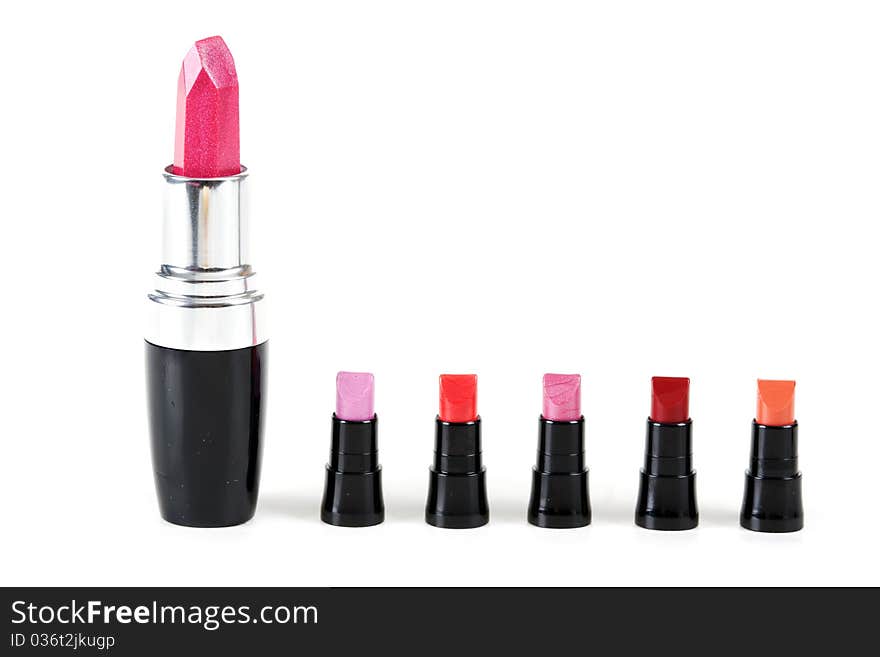 Female red lipstick