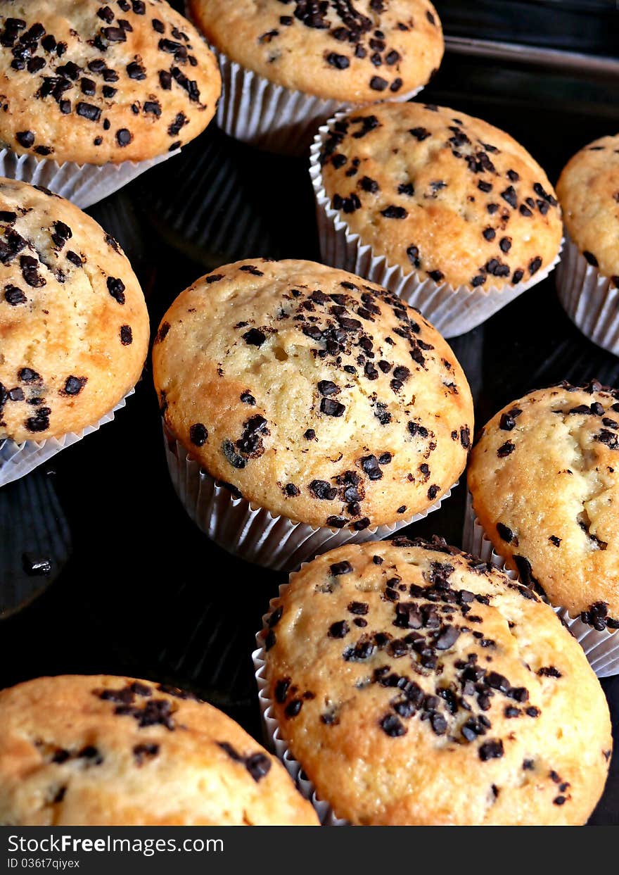 White Cakes With Chocolate