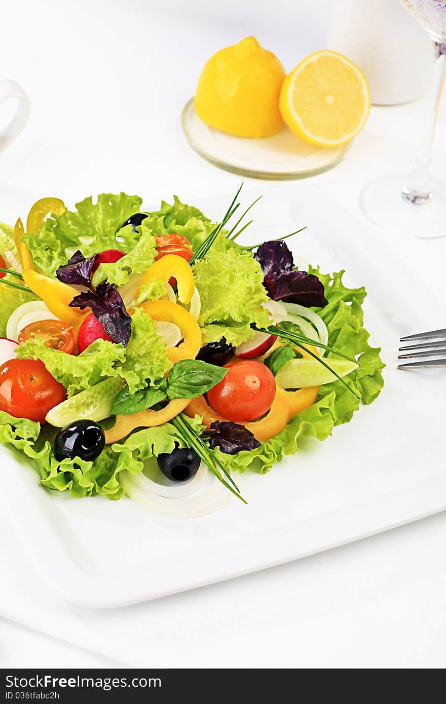 Food theme: fresh vegetable salad, side dishes. Food theme: fresh vegetable salad, side dishes.