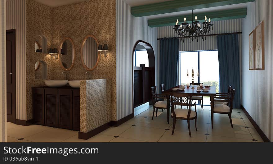 Rendering Dining Room