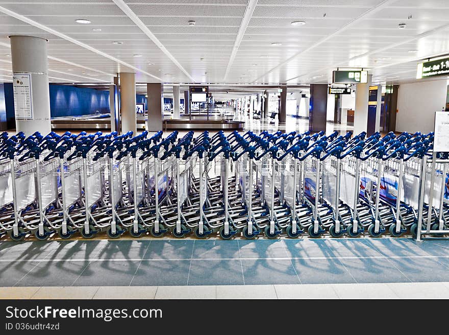 Empty airport early morning