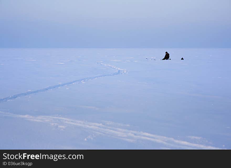 Lonely fisherman