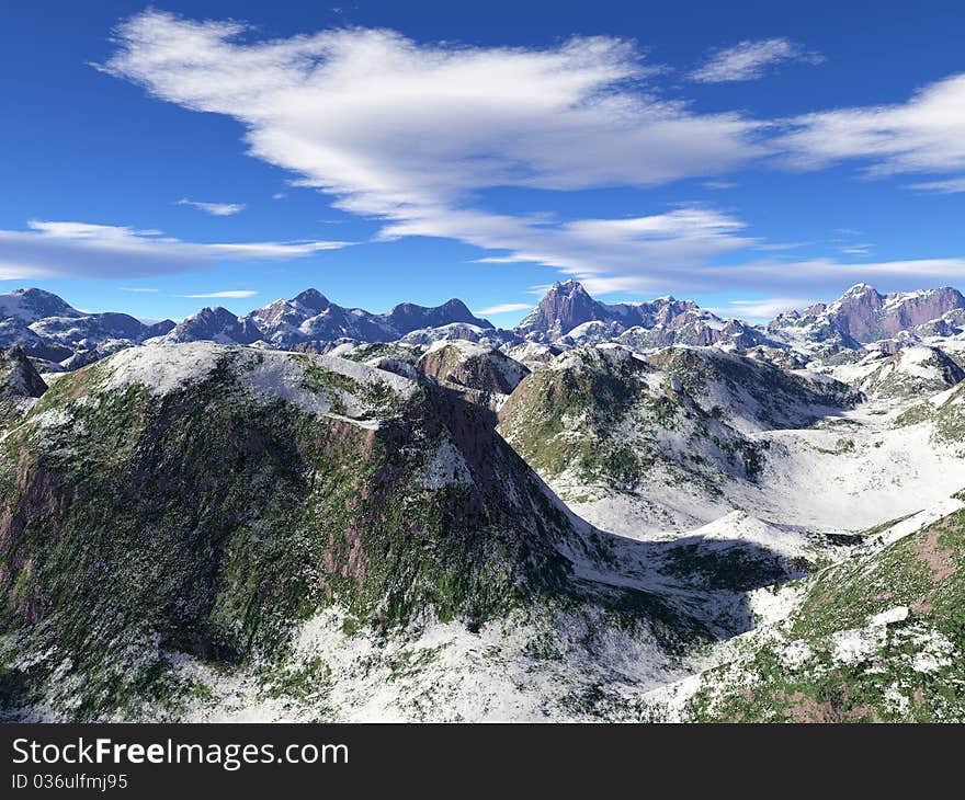 Very bright and colorful landscape. Very bright and colorful landscape