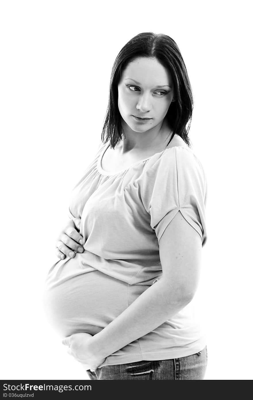 Young and beautiful pregnant woman