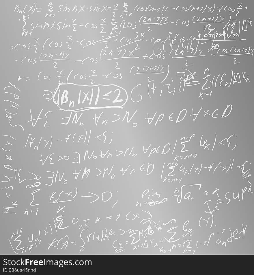 School board with formulas and schedules on algebra. EPS 8 A background. School board with formulas and schedules on algebra. EPS 8 A background.