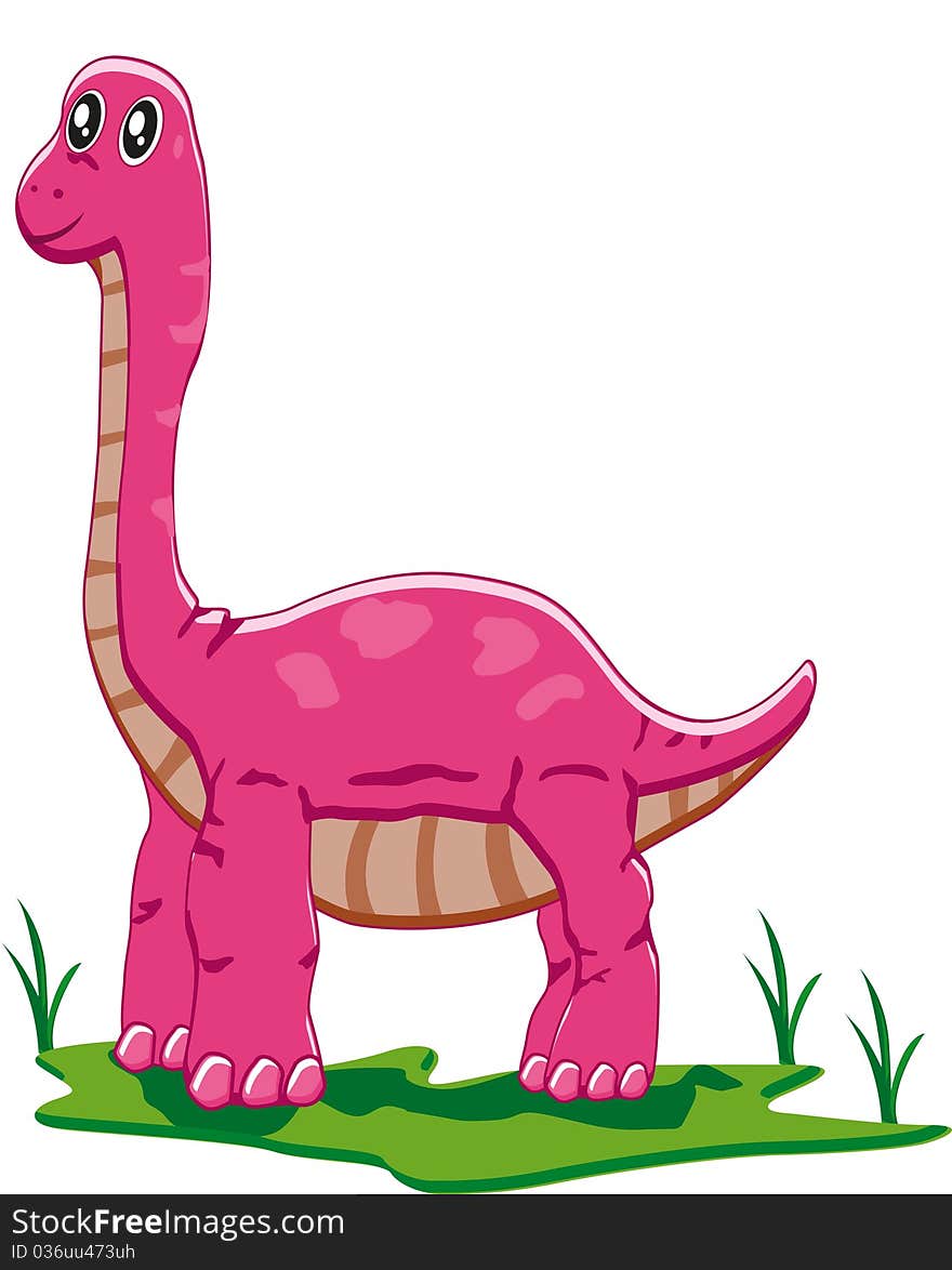 Baby brontosaurus created by used for illustration or iconic in your design