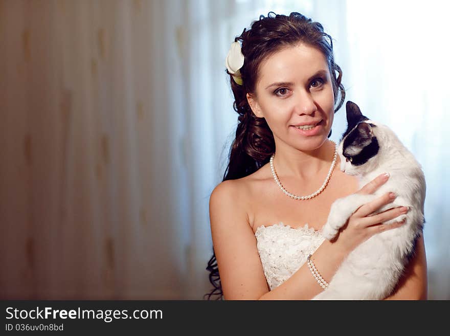 Bride With A Cat