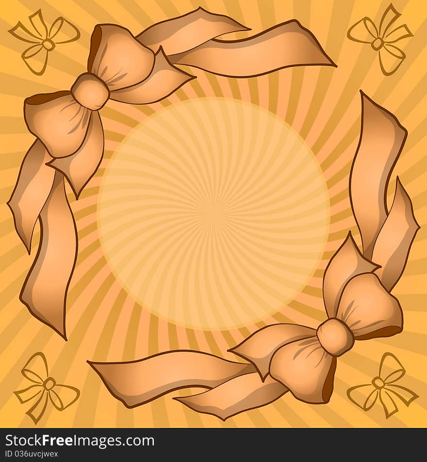 Background with bows and beams