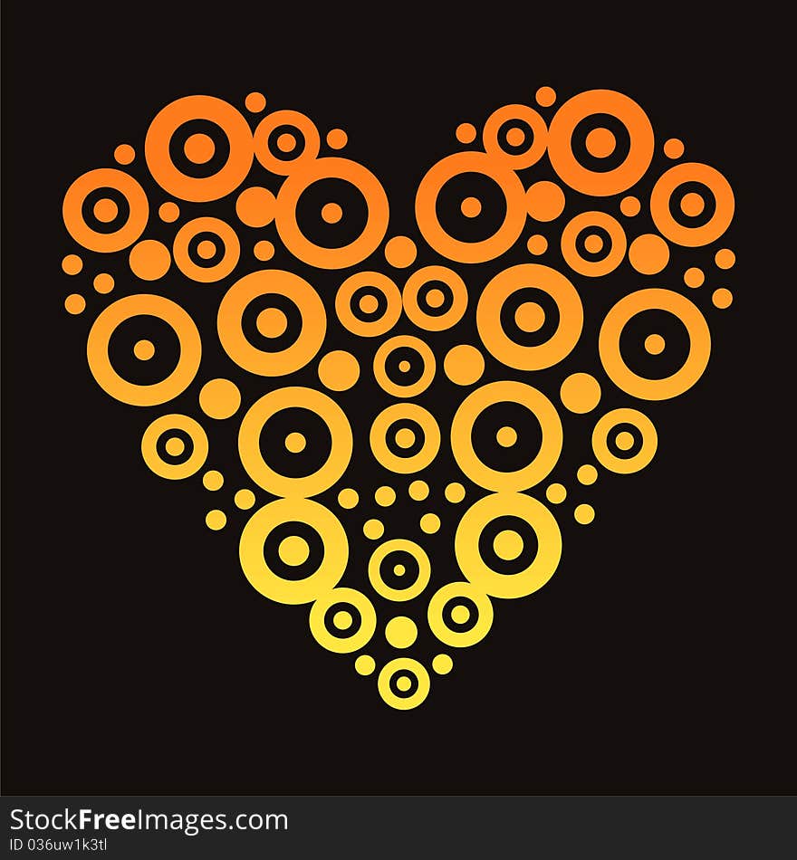 Abstract background with glossy heart. Abstract background with glossy heart