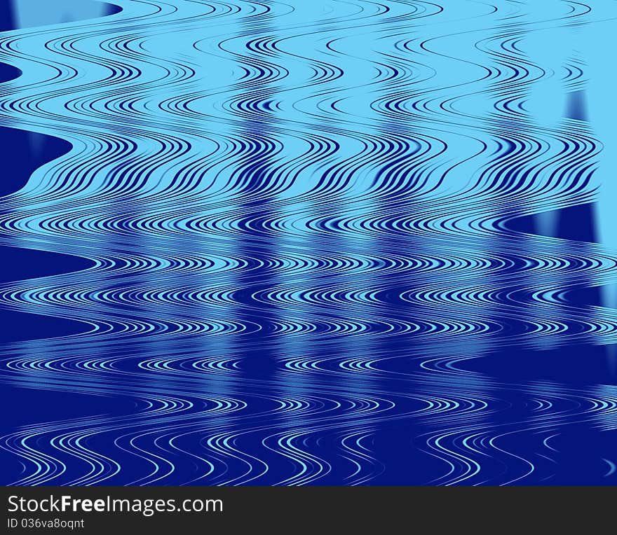 Abstract blue background reminiscent of flowing water. Abstract blue background reminiscent of flowing water