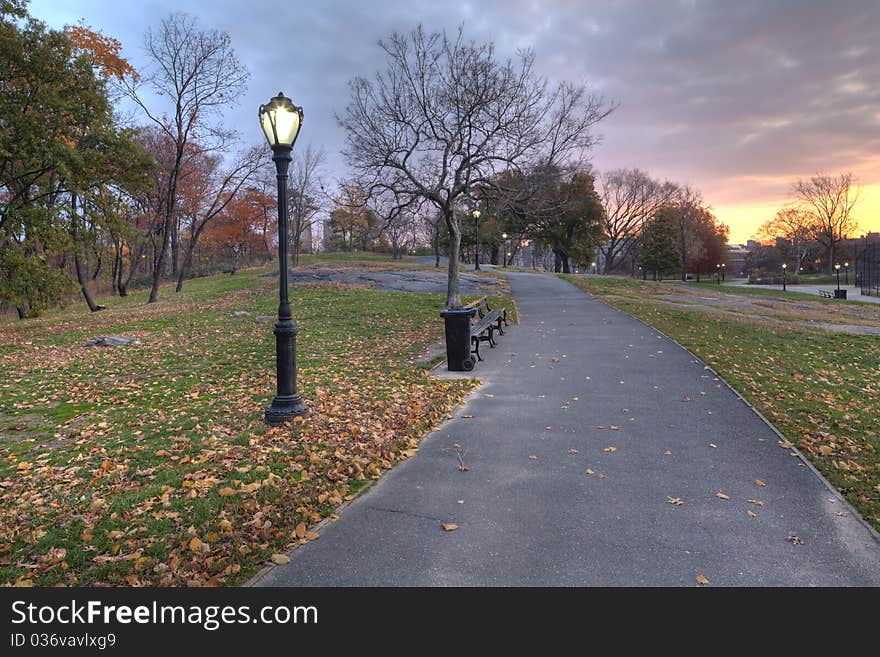 Sunrise In Central Park