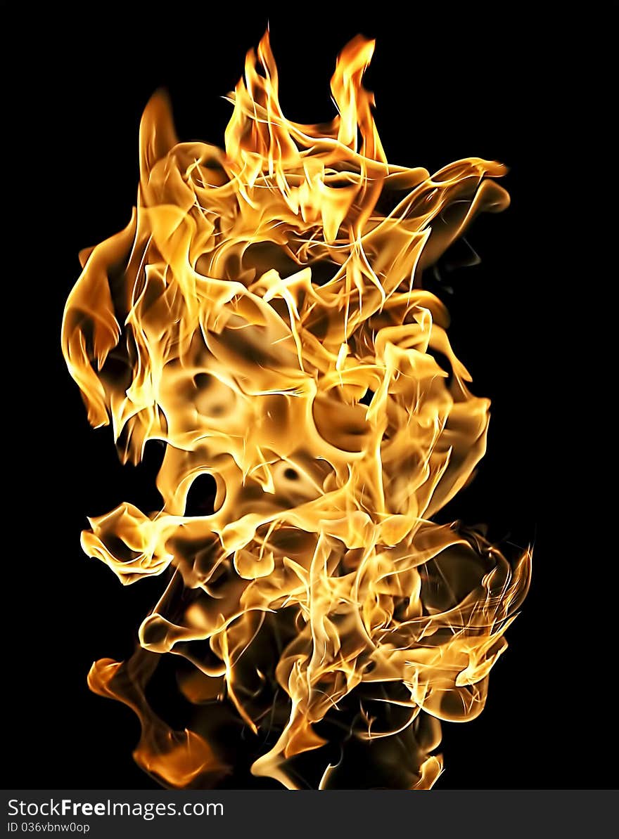 Intense flame image,background material. Intense flame image,background material