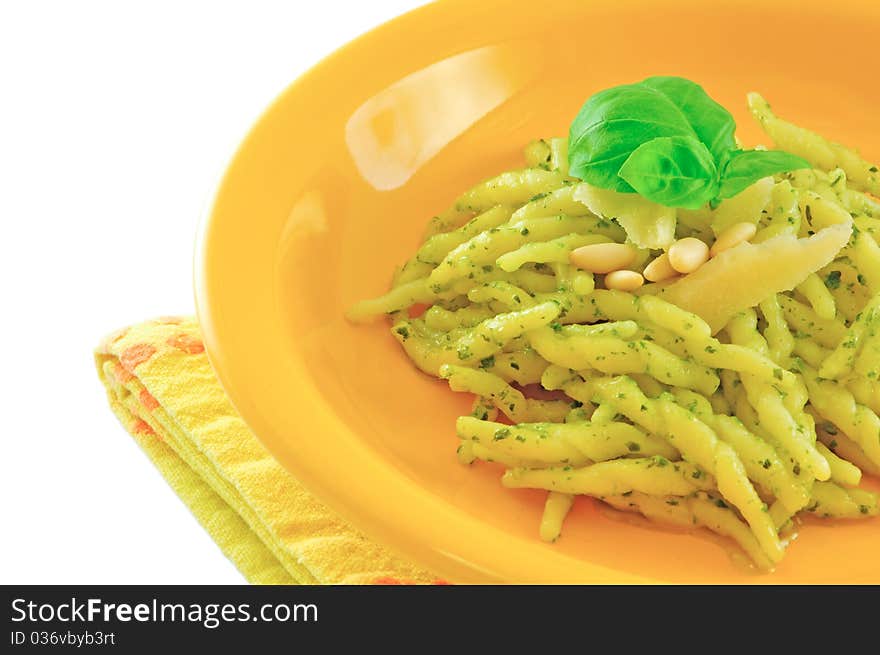 Trofie al Pesto, a classic Italian pasta dish