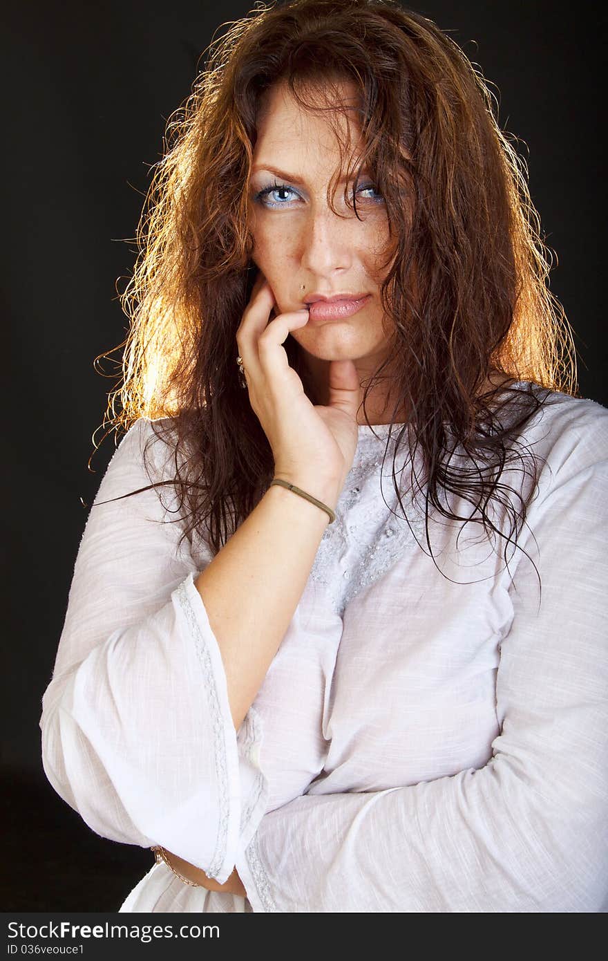 Young Female In White Shirt