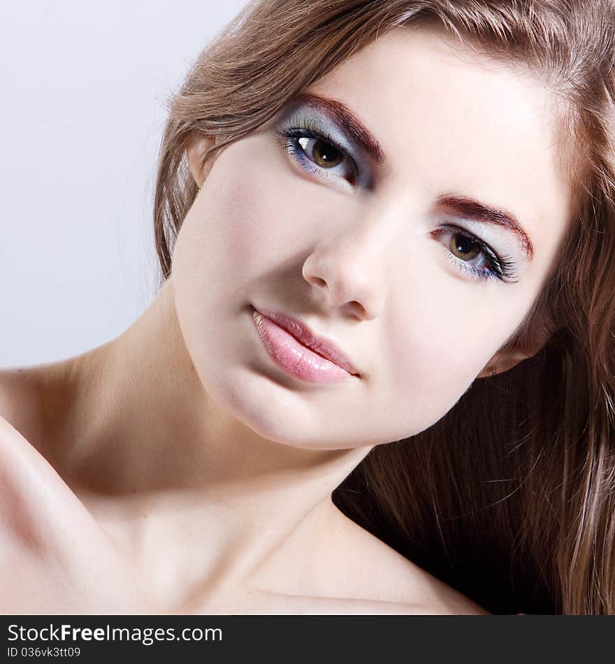 Beautiful health woman face